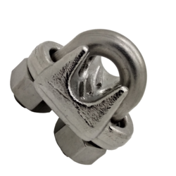 6-7mm (1/4") US type Stainless Steel Wire Rope Clip/Grip to BS EN 13411-5